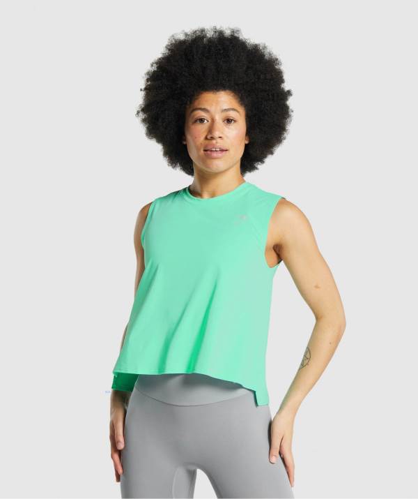 Damske Tielko Gymshark Training Midi Tyrkysové | RE7856219